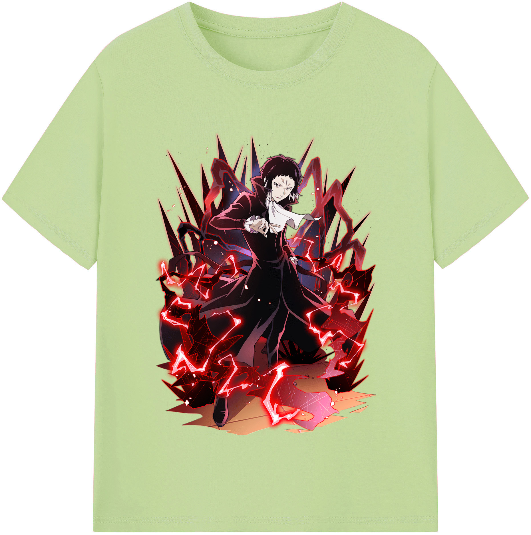 （画像用） 文豪ストレイドッグス Bungo Stray Dogs 綿100％半袖Tシャツ（フロントプリント）